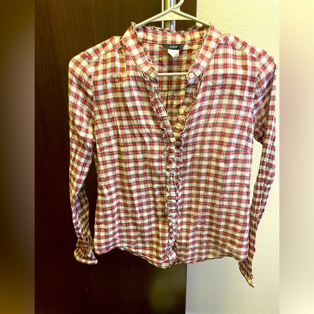 J crew button up blouse